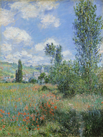 7.5cm x 10cm Ansicht von Vétheuil von Claude Monet