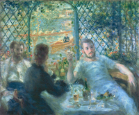 10cm x 8.3cm Die Mahlzeit im Restaurant Fournaise von Pierre Auguste Renoir