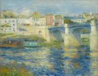 10cm x 7.8cm Brücke bei Chatou von Pierre Auguste Renoir