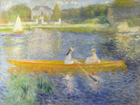 10cm x 7.5cm Das Ruderboot von Pierre Auguste Renoir