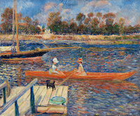 10cm x 8.3cm Die Seine bei Argenteuil von Pierre Auguste Renoir