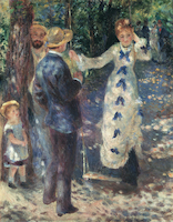7.8cm x 10cm Auf der Schaukel von Pierre Auguste Renoir