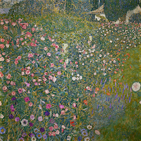 10cm x 10cm Italienische Gartenlandschaft von Gustav Klimt