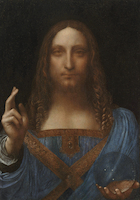 7cm x 10cm Salvator Mundi von Leonardo Da Vinci