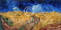 10cm x 5cm Weizenfeld mit Krähen von Vincent van Gogh