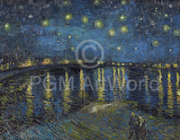 5cm x 3.9cm Sternennacht II von Vincent van Gogh
