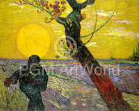 5cm x 4cm Sämann bei untergehender Sonne von Vincent van Gogh