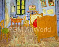 5cm x 4cm van Goghs Schlafzimmer in Arles von Vincent van Gogh