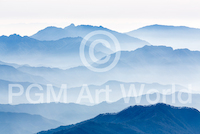 10cm x 6.7cm Misty Mountains von Gwangseop eom