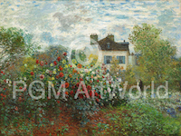 10cm x 7.5cm Der Garten des Künstlers in Argenteuil von Claude Monet