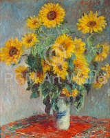 8cm x 10cm Sonnenblumen (1880) von Claude Monet