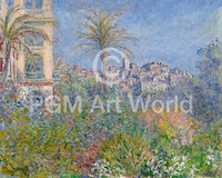 10cm x 8cm Villen in Bordighera von Claude Monet