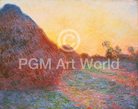 10cm x 7.8cm Strohschober im Sonnenlicht von Claude Monet