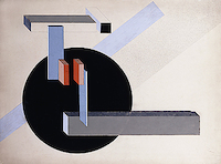 10cm x 7.5cm Proun N 89 von El Lissitzky