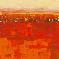 30cm x 30cm Red Landscape von Rose Richter-Armgart