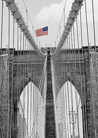 50cm x 70cm Brooklyn Bridge Tower and Cables #2 von Dave Butcher