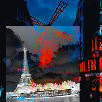 50cm x 50cm Paris Moulin Rouge von Mereditt.f