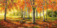 100cm x 50cm Herbststimmung von Cornelia Richter
