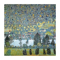 70cm x 70cm Pendio montano a Unterach von Klimt, Gustav
