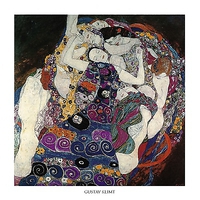Gustav Klimt #67506 Silhouette II Jugendstil Poster Leinwand-Druck 150x50cm 
