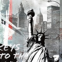 30cm x 30cm Statue of Liberty von Gery Luger