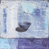 30cm x 30cm Bleu et transparence von Marylin Cavin