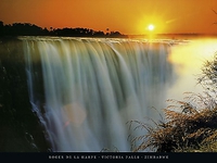 80cm x 60cm Victoria Falls, Zimbabwe von DE LA HARPE