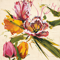 50cm x 50cm Spring Tulips von Antonio Massa