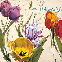 70cm x 70cm Summer Tulips von Antonio Massa