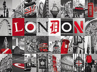 80cm x 60cm Mosaique London von Jean-Jacques Bernier
