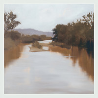 100cm x 100cm River Journey von Megan Lightell