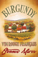 61cm x 91.4cm Burgundy von Val Bustamonte