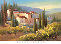 91.4cm x 66cm Blue Shadows in Tuscany II von Carol Jessen