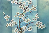 91.4cm x 61cm Translucent Blossoms von T.C. Chiu