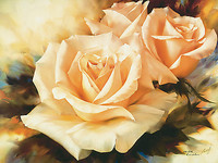 120cm x 90cm Pink Roses von Igor Levashov
