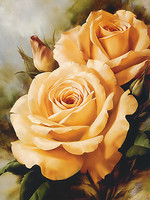 60cm x 80cm Orange Roses von Igor Levashov