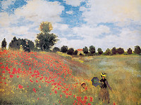80cm x 60cm Campo di papaveri von Claude Monet