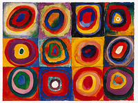 80cm x 60cm Farbstudie Quadrate von Wassily Kandinsky
