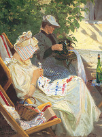 60cm x 80cm Two Women in the Garden von Peder Severin Krøyer