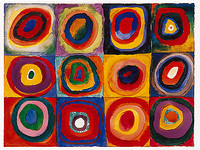 120cm x 90cm Farbstudie Quadrate von Wassily Kandinsky