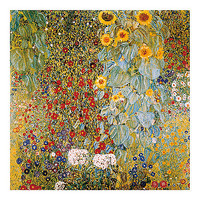 30cm x 30cm Il Giardino di Campagna con girasoli von Klimt, Gustav