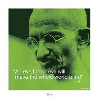40cm x 40cm Mahatma Ghandi (I Quote) von Pyramid Studios