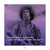 40cm x 40cm Jimi Hendrix (I Quote) von Pyramid Studios
