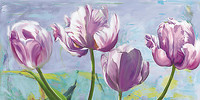 100cm x 50cm Lilac Tulips von Robin Sadler