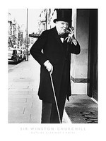 60cm x 80cm Sir Winston Churchill outside Claridge´s von The Chelsea Collection