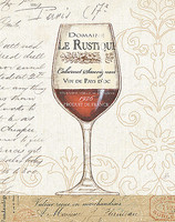 28cm x 35.5cm Wine by the Glass I von Daphne Brissonnet