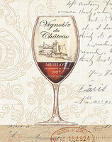 28cm x 35.5cm Wine by the Glass II von Daphne Brissonnet