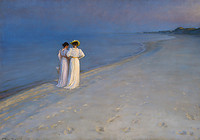 150cm x 105cm Sommerabend bei Skagen von Krøyer,Peder Severin