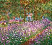 120cm x 105cm Irisbeet in Monets Garten von Monet,Claude