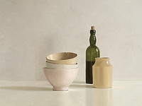 150cm x 112.5cm Stacked Bowls, Bottle and little Jar von de Bont,Willem